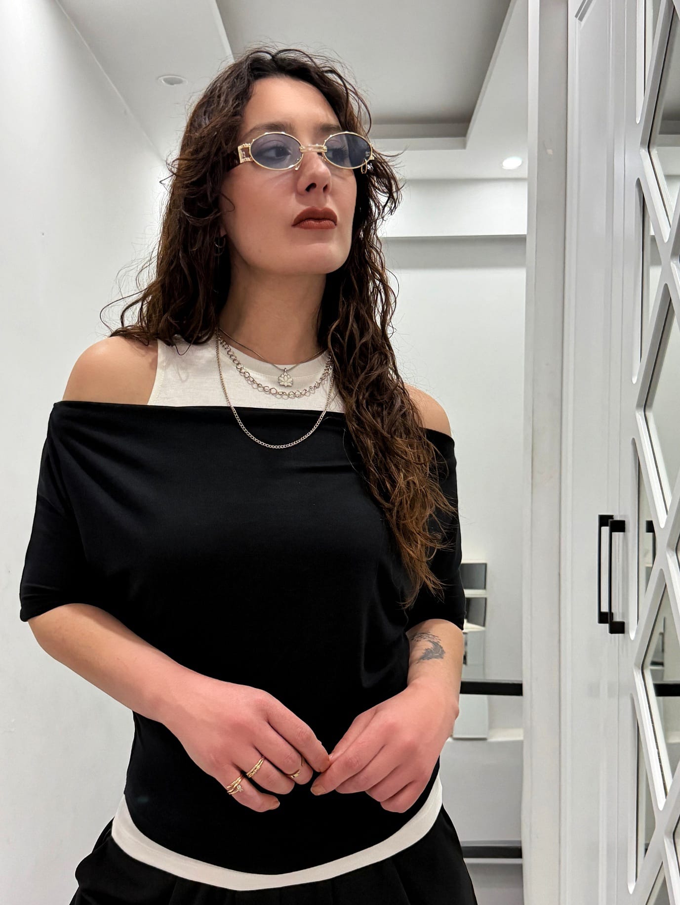 İKİLİ BLUZ TAKIM HAMUR DOKU