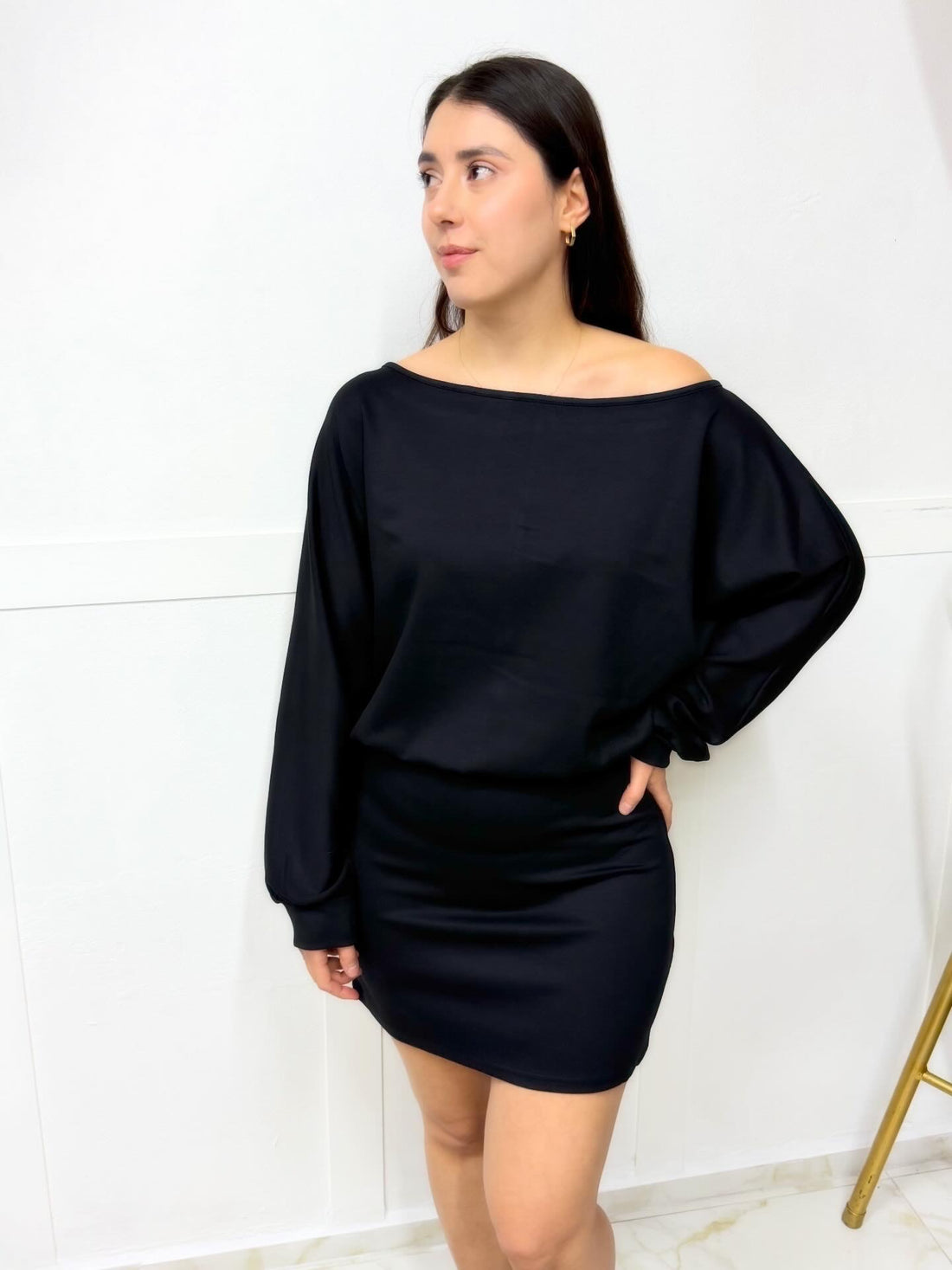 DÜŞÜK OMUZ MODAL ELBİSE