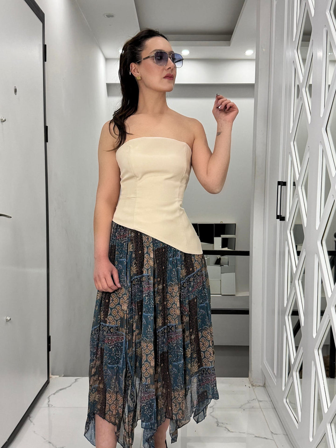 VİRAL DESENLİ ETEK