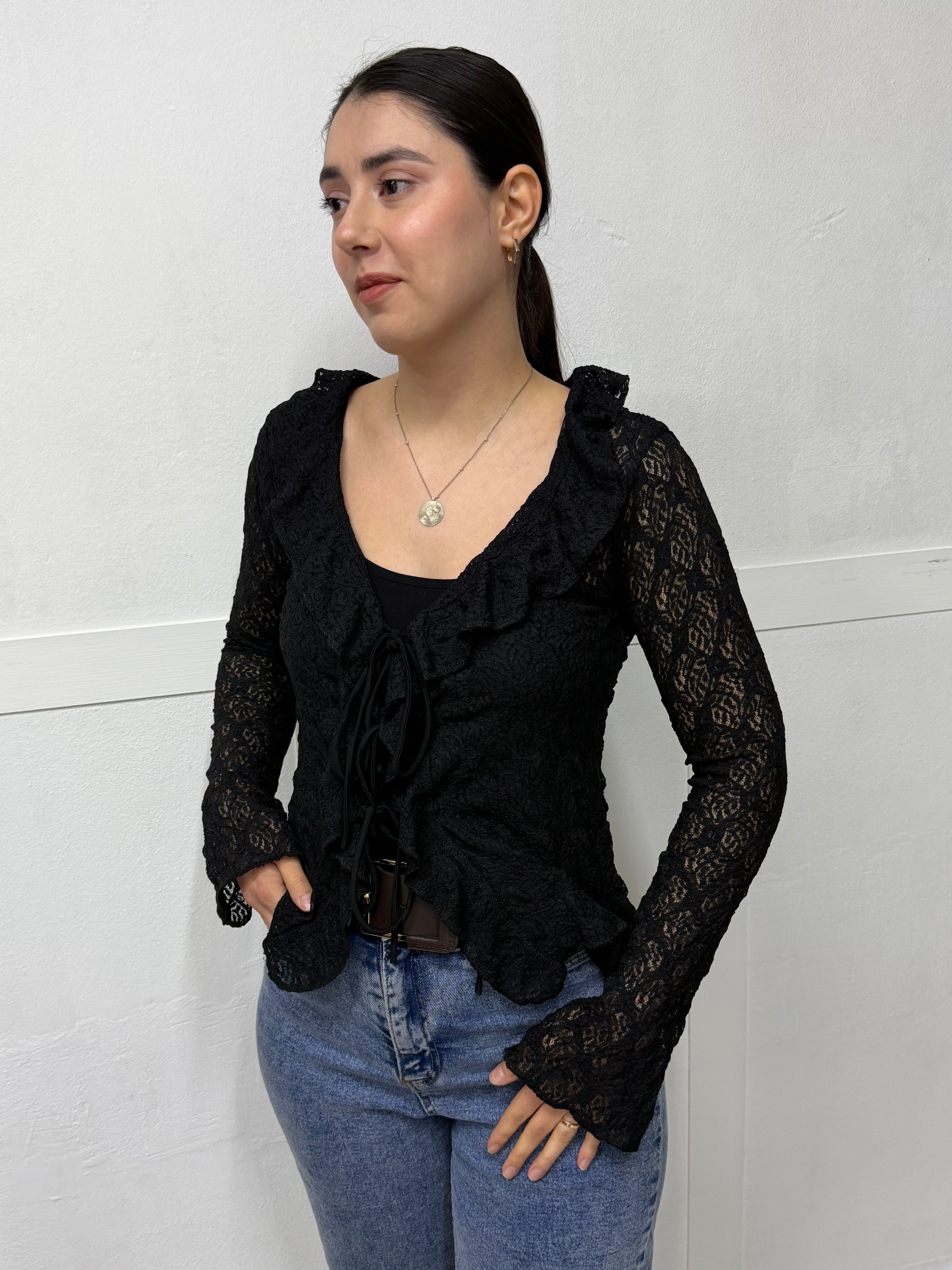 TÜL BAĞLAMALI VİRAL BLUZ