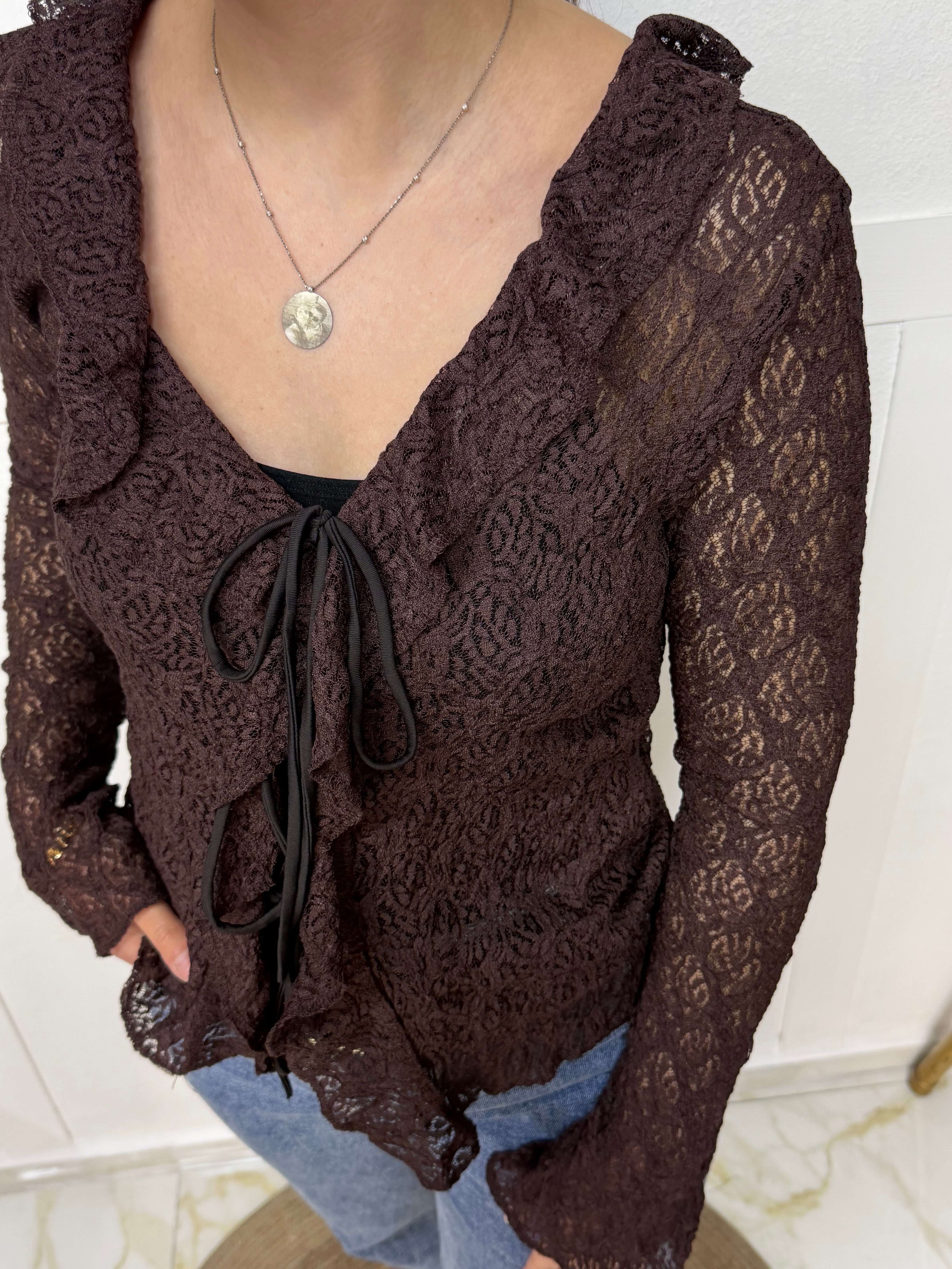 TÜL BAĞLAMALI VİRAL BLUZ