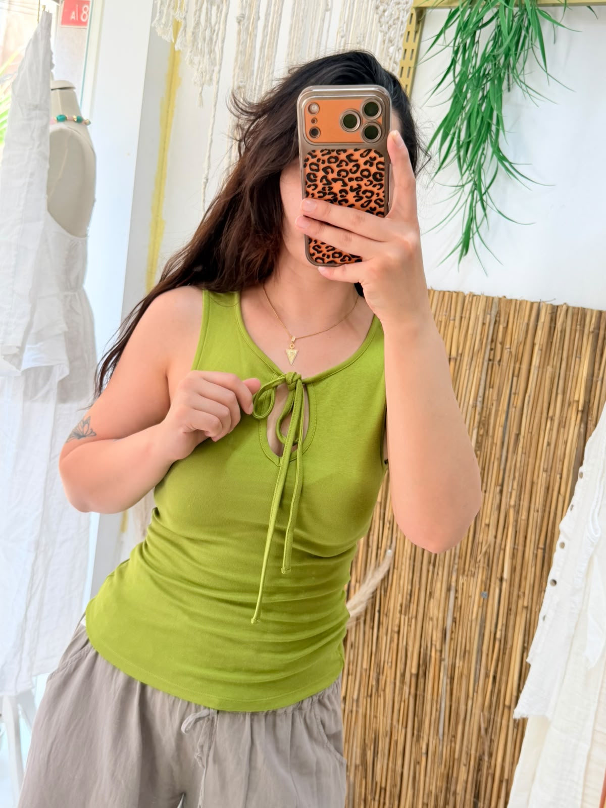 %100 Pamuklu Standart Beden Bağcıklı Bluz
