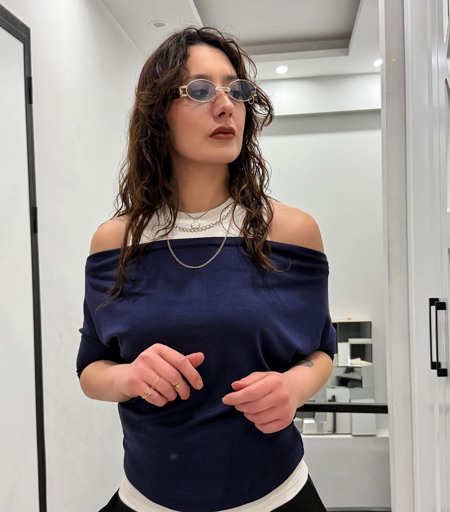 İKİLİ BLUZ TAKIM HAMUR DOKU