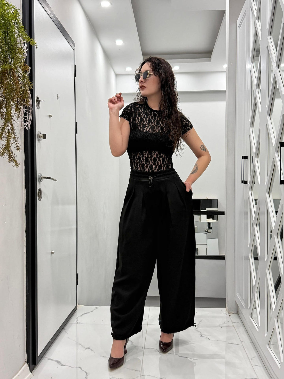 PAÇA AYARLANABİLİR ŞALVAR PANTOLON