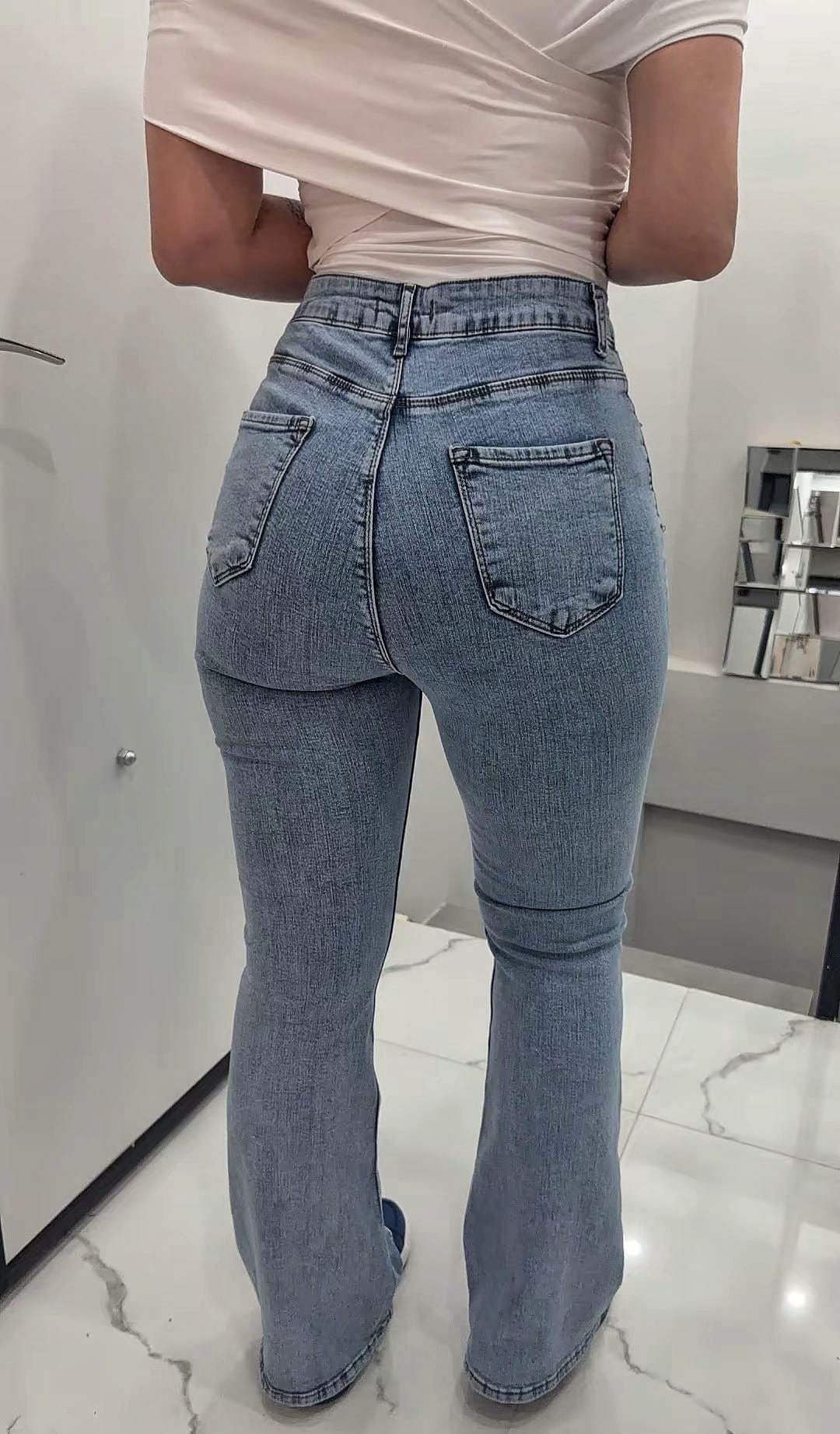 TOPARLAYICI İSPANYOL PAÇA DENIM PANTOLON